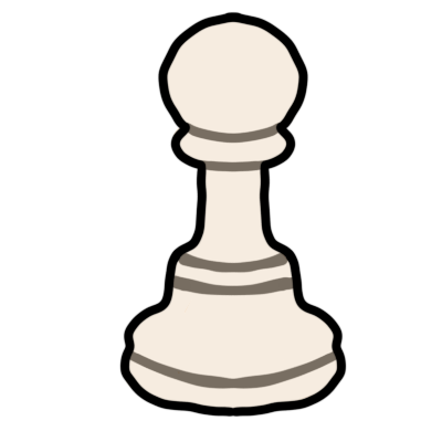 a white chess pawn.